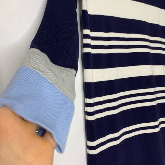 Oliver Bonas Blue Vivid Stripe Knitted Dress sz 8 - Picture 4 of 8